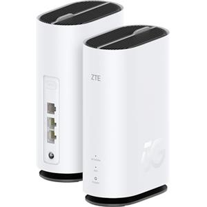 ZTE G5C Modem Router 5G con SIM, WI-Fi 6 dual-band AX1800, 2 Gigabit Ethernet Ports (RJ11), Qualcomm SDX55 platform, Design elegante con antenne integrate, LED per Wi-Fi e rete, WPS button