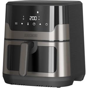 Black+Decker - Friggitrice ad Aria Senza Olio 1700W | Formato Famiglia 8-9 Persone | 8 Programmi | Display Touch | Temperatura 80-200°C | Timer | Finestra di Controllo
