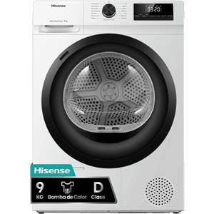 Hisense DHQE900UWDC Asciugatrice a Pompa di Calore 9kg Bianco con Funzione Vapore e 15 Programmi