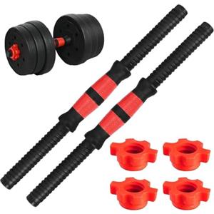 Tianher Manubri Universali da 35 cm, 2 Pezzi Set di Barre Regolabili per Sollevamento Pesi Manubri Manubrio da Bilanciere Ginniche Palestra Allenamento di Forza Accessori per Il Fitness