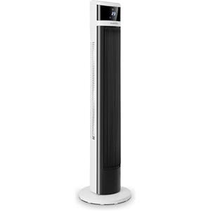 KLARSTEIN Icetower Smart - Ventilatore a Piantana, 45 Watt, Display Digitale, con Telecomando, Timer 24h, 3 Modalità, 100 m³/h, Connessione Wi-Fi, Nero-Bianco