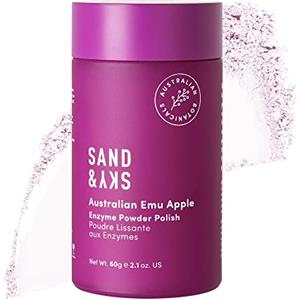 Sand & Sky - Polvere esfoliante agli enzimi della mela degli emù Australiana - peeling per il viso e detergente viso con enzimi della papaia, olio di jojoba e vitamina C antiossidante