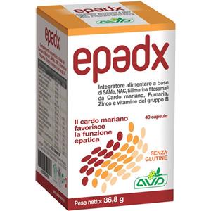 Epadx - Integratore Alimentare per la Funzionalità Epatiche con SAMe, NAC e Silimarina - 40 Capsule