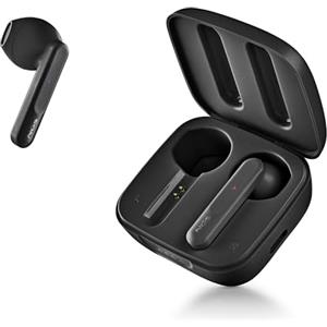 NGS ARTICA MOVE BLACK - Auricolare Wireless Compatibile con Tecnologia Bluetooth 5.3. e TWS, Batteria da 28 ore, Controllo Touch, Tecnologia ENC, Nero
