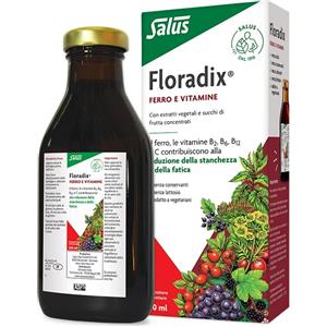 Salus Floradix - Integratore di Ferro e Vitamine 500 ml per Ridurre Stanchezza e Affaticamento