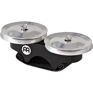 Meinl Percussion FJS1A-BK, Sonagli per dita, con Cimbalini in alluminio, accessorio per cajon, Nero