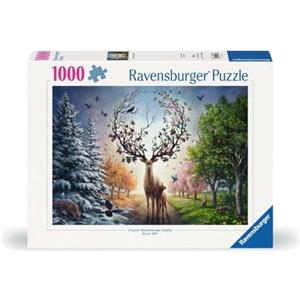 Ravensburger Puzzle 1000 Pezzi, 50° Anniversario: Il Cervo Magico e le Quattro Stagioni - Puzzle Adulti +14 anni, 70 x 50 cm, Puzzle per Adulti, Collezione Meravigliosa Illustrazione, Idee Regalo