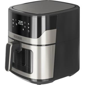 Black+Decker - Friggitrice ad Aria BXAF8000E | 2000W | 8 Litri | Doppia Resistenza | 8 Programmi | Funzioni Defrost y Dehydrate | Display Touch | Cestello con finestra | Antiaderente | PFOA e BPA free