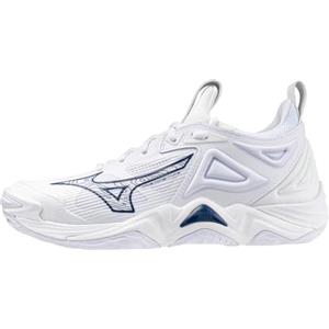 Mizuno Wave Momentum 3 Women's Volleyball Shoe, Scarpe da pallavolo Donna, Bianco-Navy, 43 EU