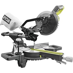 Ryobi RMS18190-0 Troncatrice Radiale 18V, Diametro Disco da 190mm, Batteria Non Inclusa, Compatta e Leggera, con Freno di Sicurezza Incluso