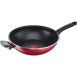 Lagostina Cucina Mediterranea Wok Antiaderente in Alluminio 30 cm, a Induzione, Gas e Forno, con Indicatore Cottura Thermo-Signal, Rivestimento Titanium Easy, Manico Ergonomico in Bakelite