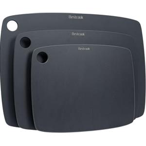 BESTCOOK Tagliere in Fibra di Legno, Set da 3, Lavabile in Lavastoviglie, Anti-poroso ad Alta Densità, senza BPA, Adatto ai Coltelli, Ideale per Tagliare Carne, Verdure, Formaggi e Pane