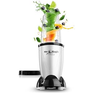 GOURMETmaxx Smoothie Maker incl. Tazza To-Go | Mini frullatore con 8 programmi, senza BPA | Tazza lavabile in lavastoviglie e a prova di perdite | 400 Watt [Edizione argento]