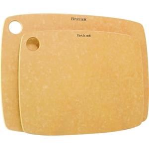 BESTCOOK Tagliere in Fibra di Legno, Set da 2, Lavabile in Lavastoviglie, Anti-poroso ad Alta Densità, senza BPA, Adatto ai Coltelli, Ideale per Tagliare Carne, Verdure, Formaggi e Pane