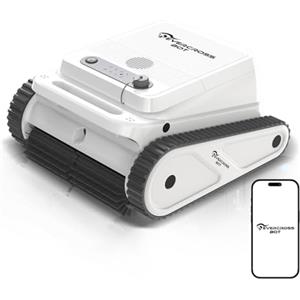 EVERCROSS BOT U8 Robot Piscina Senza Fili, Pulizia Fondo/Pareti/Linea Acqua, 4 Modalità, 120 Min Autonomia, Navigazione Intelligente, Parcheggio Automatico, App, fino a 200㎡