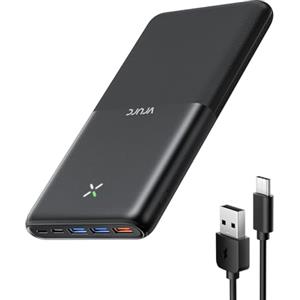 VRURC Power Bank 30000 mAh, VRURC 22.5W Ricarica Rapida Caricatore Portatile, USB C Compatto Powerbank, PD3.0 QC3.0 Batteria Esterna con 4 uscite e 3 ingressi, Compatible con iPhone Android etc
