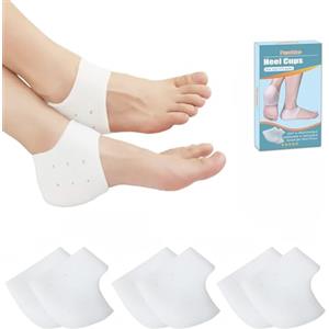 Pnrskter Talloniera in Silicone, 6PCS Proteggi Tallone, per Tallonite, Protezione Copri, Salva Tallone Per Fascite Plantare, Sollievo Dolore, Donna e Uomo