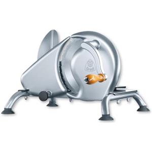 GRAEF. Graef H9 Affettatrice manuale multiuso, lama seghettata Ø190 mm acciaio inox, taglio 0-15 mm, struttura in metallo, manovella, facile uso, per pane - Made in Germany, argento