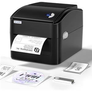 vretti Stampante per Etichette di Spedizione, Stampante Termica per Etichette 4x6 per Pacchetti di Spedizione, per Piccole Aziende UPS Amazon