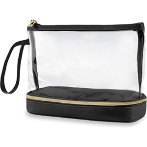 Aucuu Beauty Case, Pochette Trucchi Trasparente, Borse da Toilette Impermeabile in PVC, Toiletry Make Up Bag, Organizer da Viaggio di trasparente, Cosmetici Organizer per Donne e Ragazze