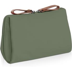 Aucuu Borsa da Toilette da Viaggio, Portatile Beauty Case da Viaggio Donna, Piccola Borsa Cosmetica in Nylon, Impermeabile Organiser per Cosmetici, Trousse Trucchi con Cerniera, 15 * 11 * 5CM
