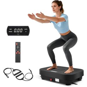 Couleeur Pedana Vibrante Dimagrante,Pedana Vibrante per Circolazione Gambe 120 livelli di Vibrazione e 5 Programmi, Altoparlante Bluetooth Integrato, per Automatico della Velocità