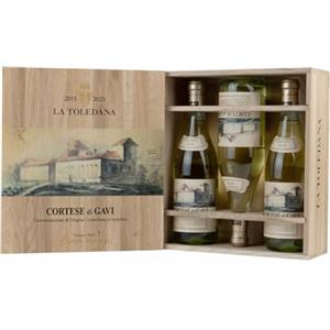 La Toledana- Vino Bianco- Cortese DOCG del Comune di Gavi 2015 in Cassa di Legno - Confezione Regalo - 3 x 750 ml
