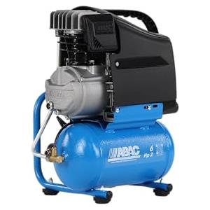 ABAC Compressore d'Aria START L20, Compressore Aria 6 Litri, Doppio Manometro, Pressione Massima 8 Bar, Lubrificato ad olio, Mobile, Potenza 2 CV