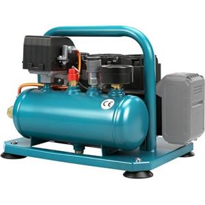 kswiown Compressore d'Aria Portatile Compatibile con Makita 18V, Compressore Senza Fili 3L 8 Bar con Motore Brushless, Gonfiaggio Rapido per Auto, Moto (Senza Batteria e Caricabatterie)