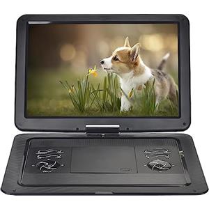 YOOHOO Lettore DVD portatile 19,6 per auto e bambini con HD Grande schermo 17,1, grande formato compatibile con tutte le regioni, più regioni, lettore DVD automatico per bambini