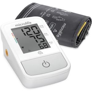 Microlife Automatic Easy Misuratore di Pressione da Braccio Automatico, IHB | 1 tasto, rilevazione battito irregolare IHB, Gentle+, display ampio, bracciale universale 22-42 cm
