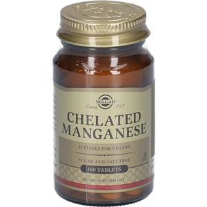 Solgar Manganese Chelato 8 mg - 100 Compresse, Rafforza Ossa e Mente, Aumenta Energia e Libido