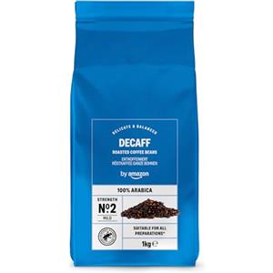 by Amazon Decaff 100% Arabica Intensità 2 - Delicato, Caffè Torrefatto In Grani Decaffeinato, 1kg