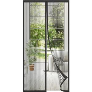 MAGICDOOR Zanzariera Magnetica per Porte 135x230cm-Nero in Poliestere