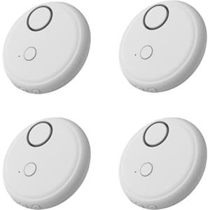 Lancoon Confezione da 4 allarmi a vibrazione, 5 livelli di sensibilità, 130 dB, sirena regolabile, sensore di sicurezza del suono, sottile, anti-rottura del vetro, per porte e finestre, cassaforte