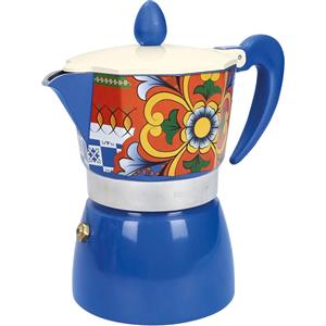 Brandani Caffettiera Rosalia Blu in Alluminio per 3 Tazze - Elegante e Funzionale