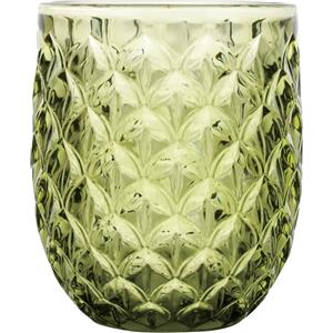 BRANDANI Set 6 Bicchieri Scudo Verde in Vetro 300ml - Elegante Design Classico