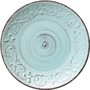 Brandani Piatto Piano 27,5cm Turchese in Stoneware - Collezione Serendipity con Design Raffinato