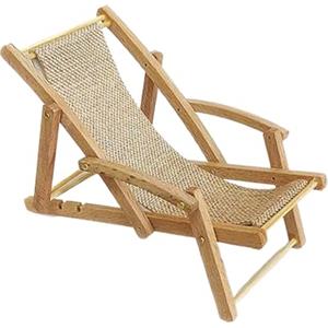 Générique Sedia Da Spiaggia in Legno - Mobili In Miniatura Casa Delle Bambole | Piccola Sedia Da Soggiorno in Legno | Sedile Lungo Ponte | Sedia Da Spiaggia Paesaggio | Decorazioni Dollhouseee Decoration