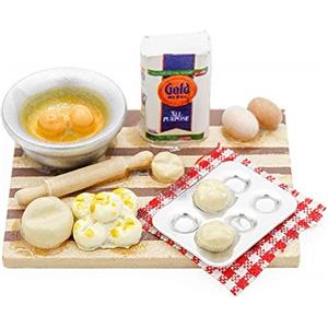 Odoria 1/12 Miniatura Set da Forno Latte Uovo Cucina Accessori Casa Bambole