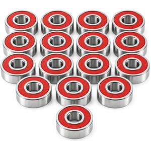 QWORK® 16 Pezzi Cuscinetti 608RS ABEC 9 - Cuscinetti a Sfera Sigillati 8x22x7mm per Skateboard, Pattini in Linea, Rollerblade e Longboard - Rotazione Fluida e Silenziosa