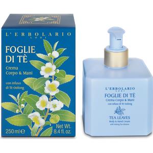L'Erbolario Crema Corpo & Mani Foglie di Tè 250 ml - Idratante e Nutriente con Infuso di Oolong