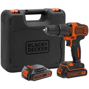 BLACK & DECKER Trapano avvitatore a percussione 18V Black+Decker BDCHD18KB-QW
