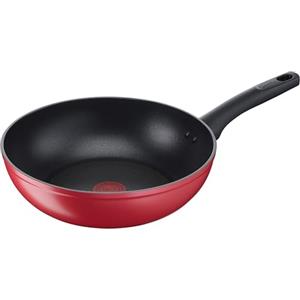 Lagostina Wok Antiaderente in Alluminio Ø 28 cm, Induzione, Gas e Forno, con Indicatore Cottura Thermo-Signal, Rivestimento Titanium Easy, Manico Ergonomico in Bakelite