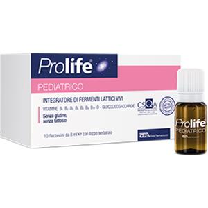 ZETA FARMACEUTICI Prolife Pediatrico - Integratore di Fermenti Lattici Vivi per Bambini - 12 Flaconcini da 8 ml