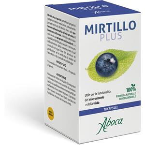 Aboca Mirtillo Plus - Integratore Alimentare per Microcircolo e Vista, 70 Opercoli
