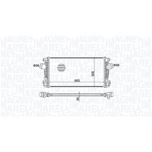 MAGNETI MARELLI Intercooler 351319204570 per OPEL Astra J e modelli compatibili - Dimensioni 30mm x 358mm