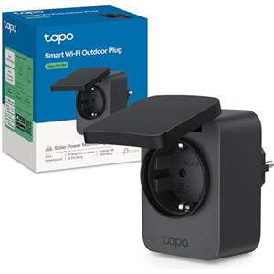Tapo P410M Presa Smart Esterna, Presa Wifi, Controllo Vocale, Anti-sovraccarico, Monitoraggio dell'Energia, Risparmi Solari, Rilevamento dello zero, Controllo Remoto, IP54, Programma e Timer