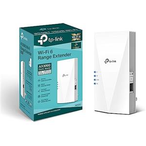TP-Link RE700X Ripetitore WiFi 6 Dual-Band AX3000Mbps, WiFi Extender e Access Point, 1 Porta Gigabit, MU-MIMO, Beamforming, Amplificatore Segnale Wi-Fi, TP-Link Onemesh