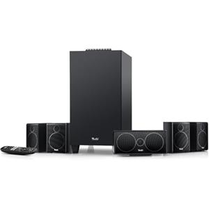 Teufel CONSONO 25 Concept 5.1 Surround Soundsystem - Sistema home cinema completo con ricevitore AV integrato e Bluetooth, Dolby Audio, HDMI ARC CEC per Giochi, Film, Musica - Nero